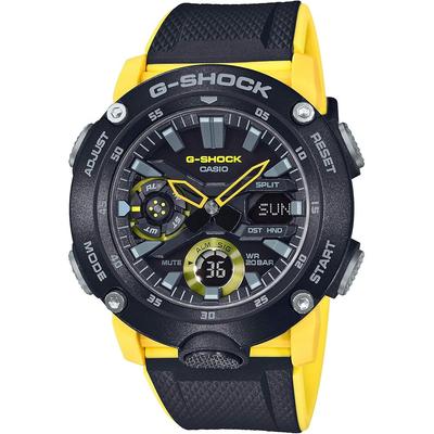 Мужские часы Casio G-Shock GA-2000-1A9JF Желтые с конструкцией Carbon Core Guard