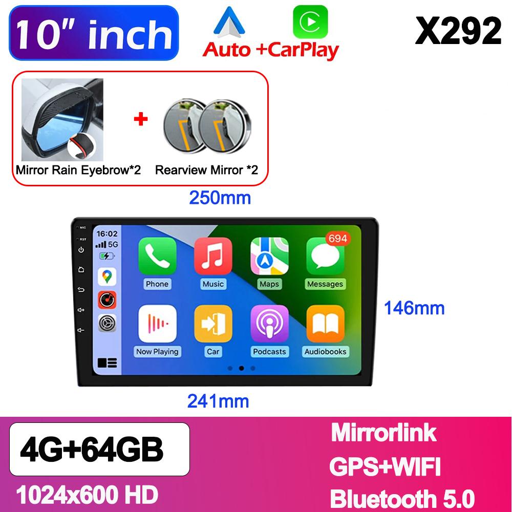 7/9/10 дюймов Универсальный Android 13 Автомобильный Радиоприемник 64G Авторадио Android 2 Din Автомобильный Радиоприемник GPS BT Центральный Мультимедиа Интеллектуальные автомобильные системы