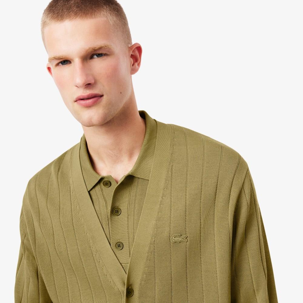 Lacoste Мужской хлопковый вязаный кардиган AH5338-55NE9F