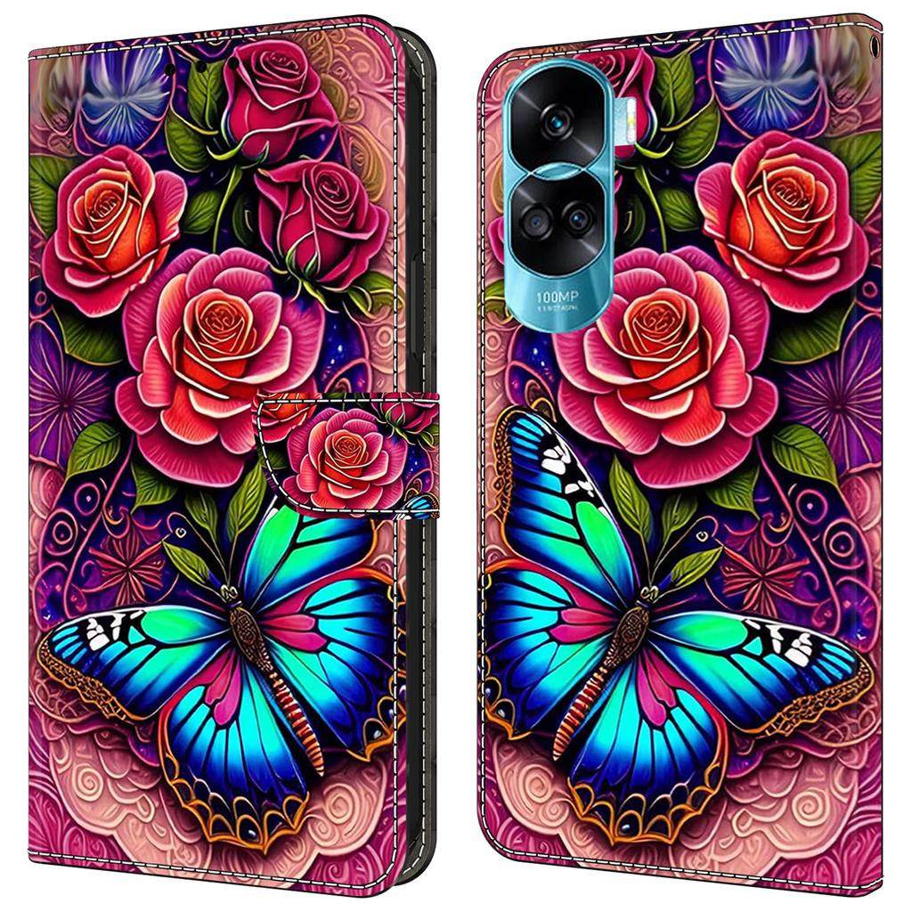 Для Honor 90 Lite 5G/X50i 5G Чехлы Магнитный чехол для телефона Печать с рисунком Кошелек Защита от царапин Чехол для телефона