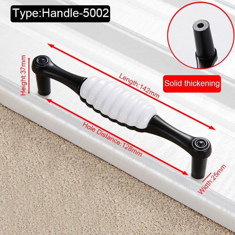 Black White Ceramic Cabinet Handles Zinc Alloy European Cabinet Pulls Drawer Knobs Wardrobe Door Handle Furniture Handle