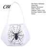 Halloween Bag Cute Treat or Trick with Handle for Kids, Reusable Non Party Prop Woven Candy Goodie Bag, Soft Handbag Basket Favors