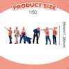 6 Miniature Figure Model Construction Workers Hand-Painted Resin Worker Figures Human