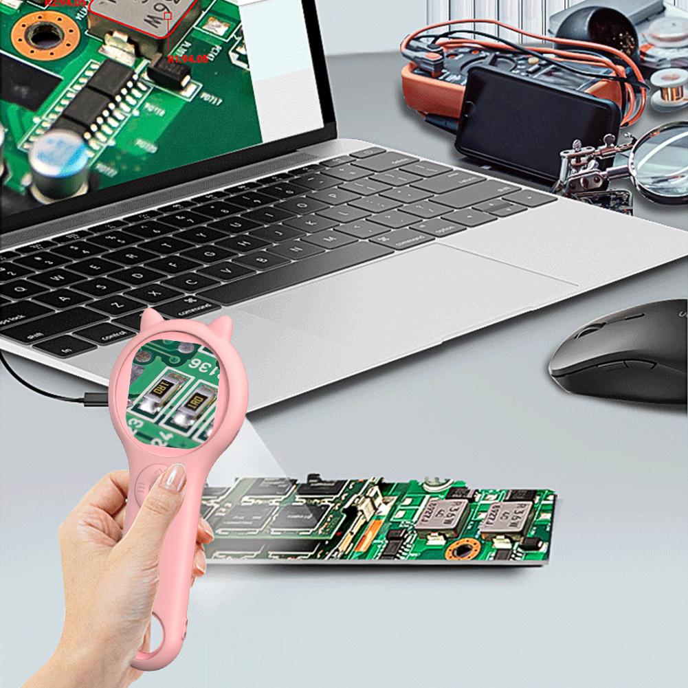 Ручной цифровой микроскоп 500X 2-дюймовый IPS-экран Лупа Ручной карманный микроскоп Детские научные образовательные игрушки