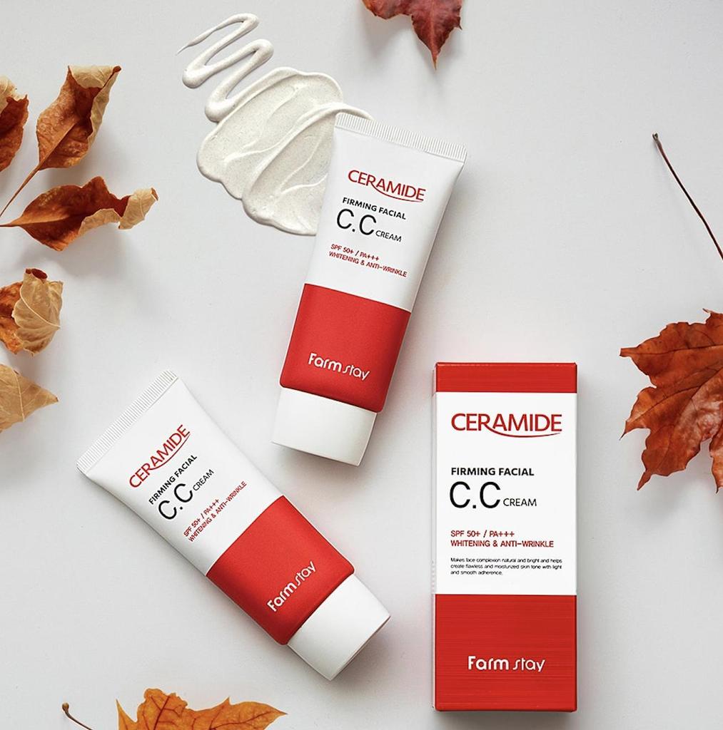 FARM STAY Ceramide Firming Facial CC Cream 50g (3 Options)