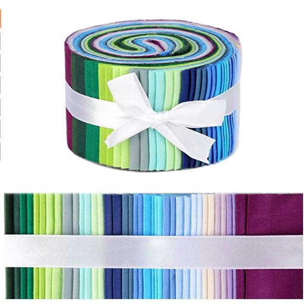 Набор полосок хлопчатобумажной ткани однотонного цвета для DIY-проектов ручной работы