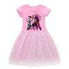 Children's Fashion Kpop Witch Hunt Group Dress, Summer Girl Short-sleeved Princess One-piece Star Gauze Dress