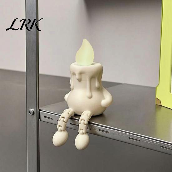3D Креативные Хэллоуинские Подарки Печатная Фигурка Свечи, Жуткий Декор Светящийся в Темноте с Подвижными Сочленениями Фигурок, Настольное Украшение Множество Цветов,
