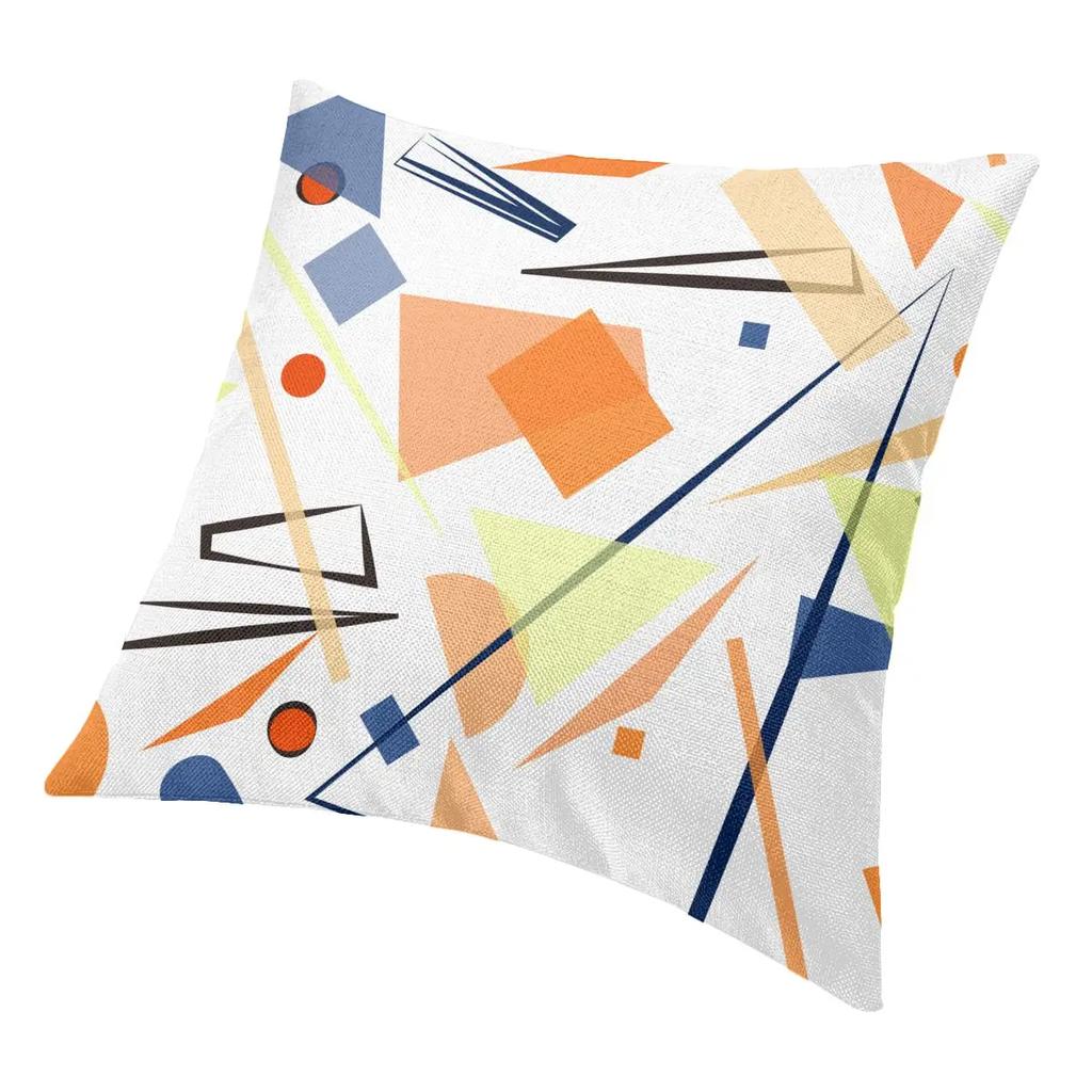 Геометрическая наволочка с принтом, полиэстеровая наволочка, декоративная минималистичная наволочка, чехол для подушки, домашний дропшиппинг X