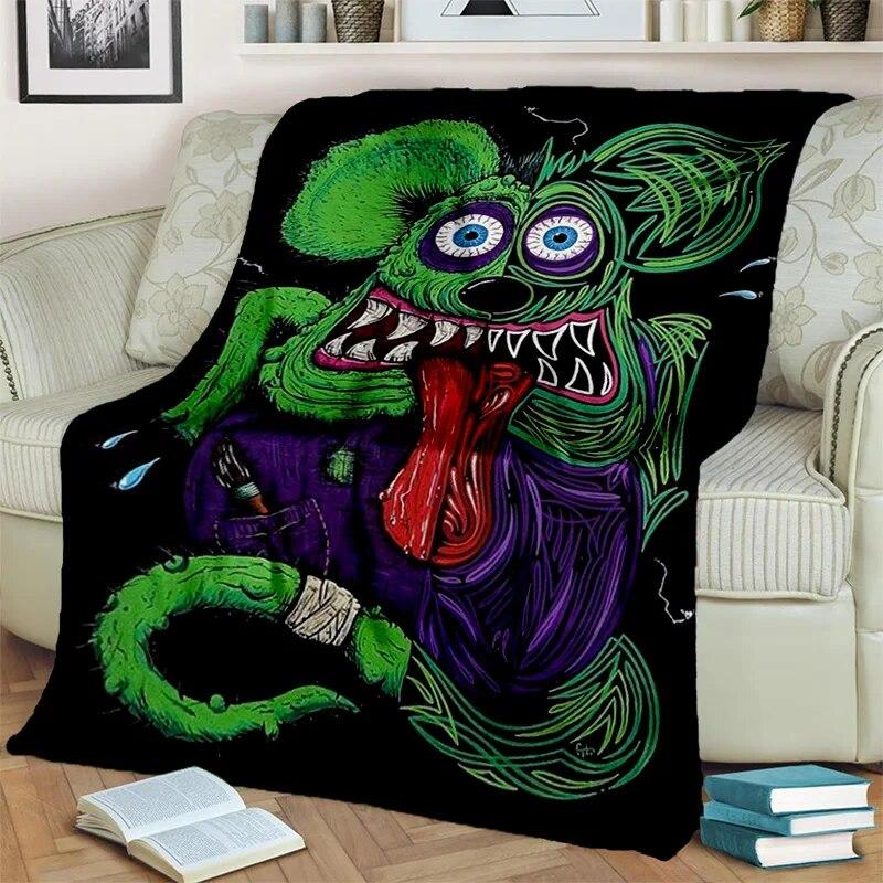 Забавное одеяло с изображением крысы Финка, мягкое одеяло для дома, спальни, кровати, дивана, пикника, путешествия, офиса, покрывало для отдыха, детское одеяло