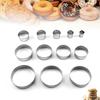 1 Set Circle Pastry Cutter Food Grade Polished Surface Rust-proof Corrosion