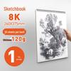 Portable A4 Sketchbook for Art Students - 16K/32K Sizes for Drawing & Sketching