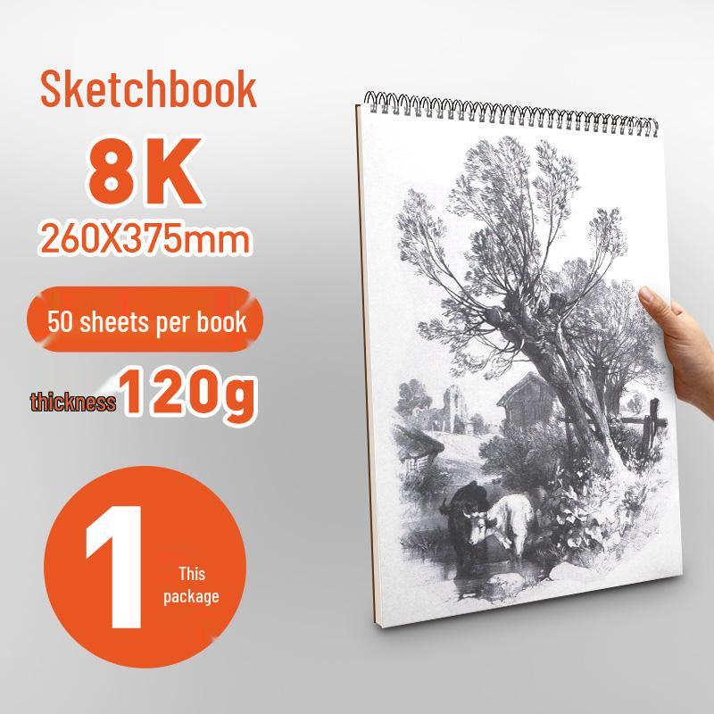 Portable A4 Sketchbook for Art Students - 16K/32K Sizes for Drawing & Sketching