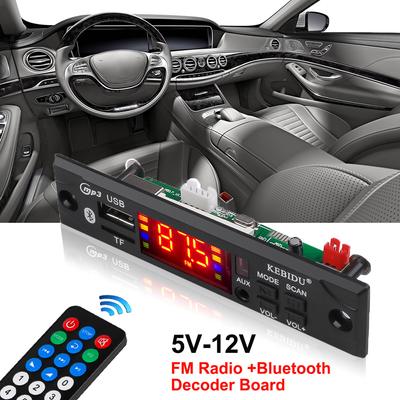 Громкая связь DC 7 В 12 В MP3-декодер плата Bluetooth автомобильный USB TF музыкальный модуль FM AUX радио для 2*20 Вт 40 Вт усилитель динамик плеер