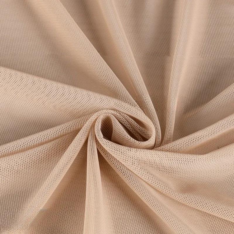 40D Mesh Fabric High Elastic Knitted Soft Four Sided Elastic Dress Bottom Cloth Diy Sewing Meters Nylon Spandex Material