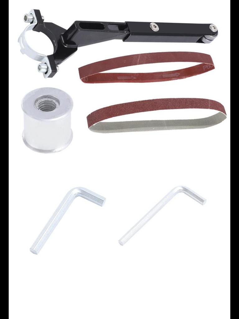 Woodworking Angle Grinder Attachment for Sanding, Grinding, Rust Removal, Polishing, and Sharpening with Sanding Belt Conversion Bracket.