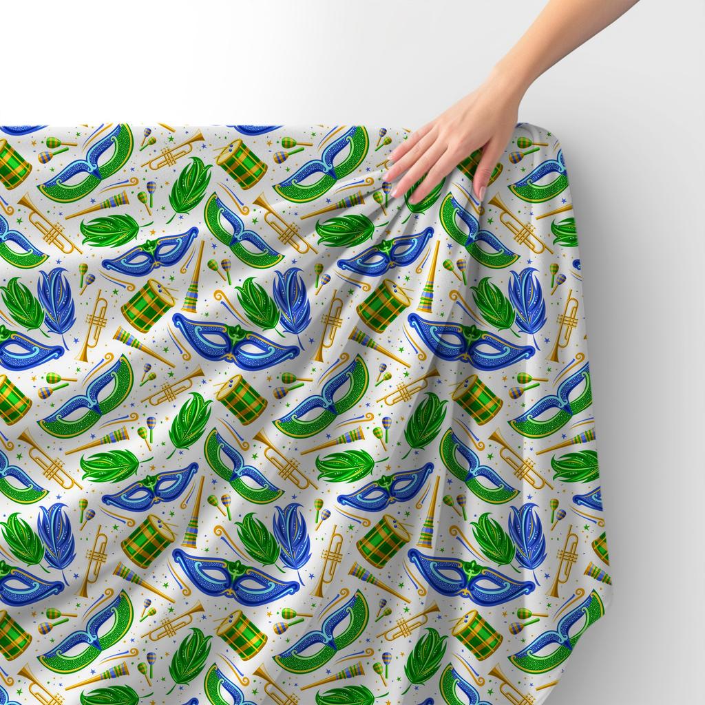 Royal Samt Stoff Polyester Zum Nähen - Motiv Karneval