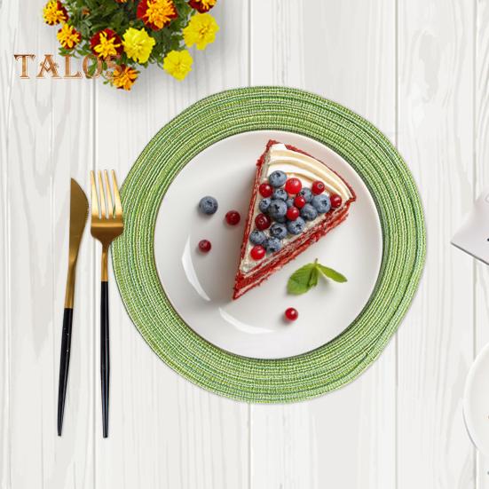 2 шт., набор противоскользящих ковриков для круглого стола, тканые салфетки, обеденный стол, нескользящие подставки для кухни, термостойкие подушечки для чаш, коврики для напитков