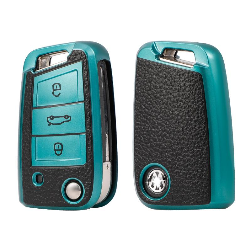 Модный кожаный чехол для ключей из ТПУ для VW для Volkswagen MK7 GTI 7 Golf 7 Golf R Skoda Octavia A7 SEAT, складной брелок с дистанционным управлением, брелок