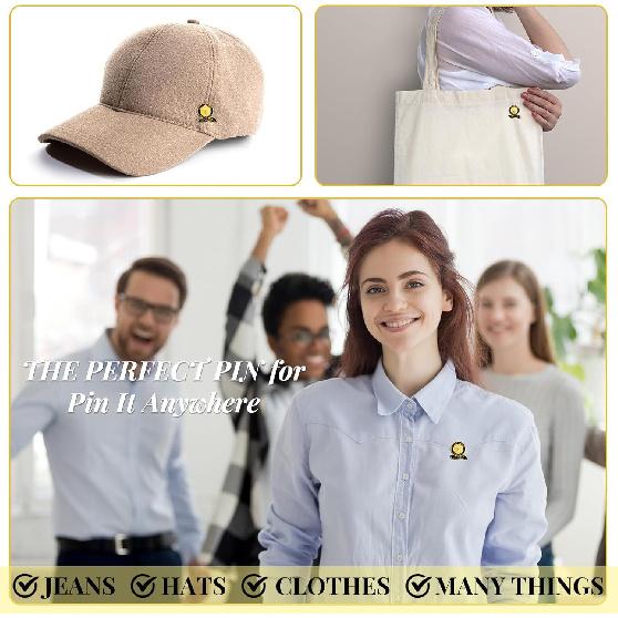 24 Pcs Employee of The Month Lapel Pin 1-12 Month Recognition Excellence in Service Appreciate P for Award Team Staff(Outstanding Employee)