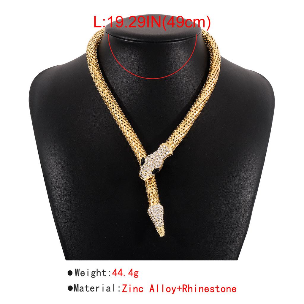 Punk Crystal Snake Magnetic Necklace For Women Magnet Snake Chain On Neck Choker Female Jewelry Party Pageant Gift