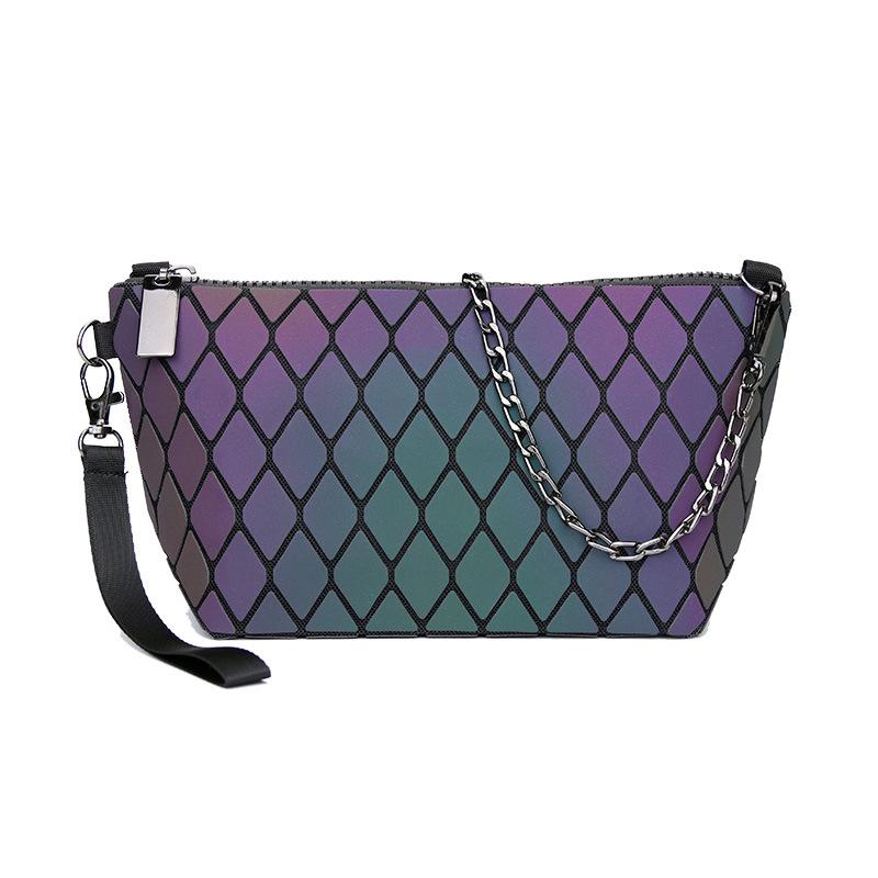 Геометрическая сумка-бриллиант Женская мини-геометрическая сумка-мессенджер Красочная косметичка Креативная складная женская сумочка