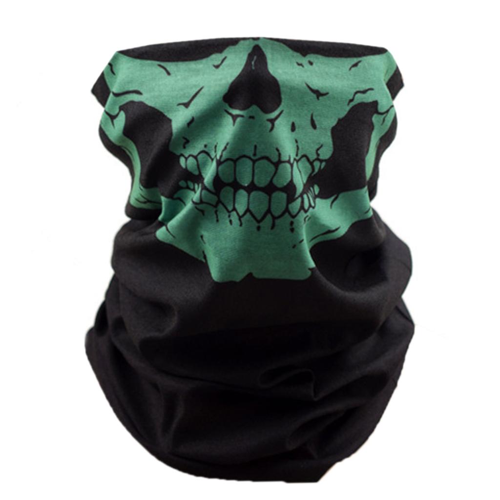 Многофункциональный бафф для шеи для велоспорта, маска для лица с принтом черепа на Хэллоуин, согреватель для шеи для активного отдыха и повседневной носки