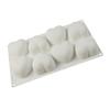 New 8 Cavity Heart Shaped Silicone Mould Cake Mousse Pastry Bakeware Tools DIY Chocolate Cake Molds Fudge Cupcake Decorating Too