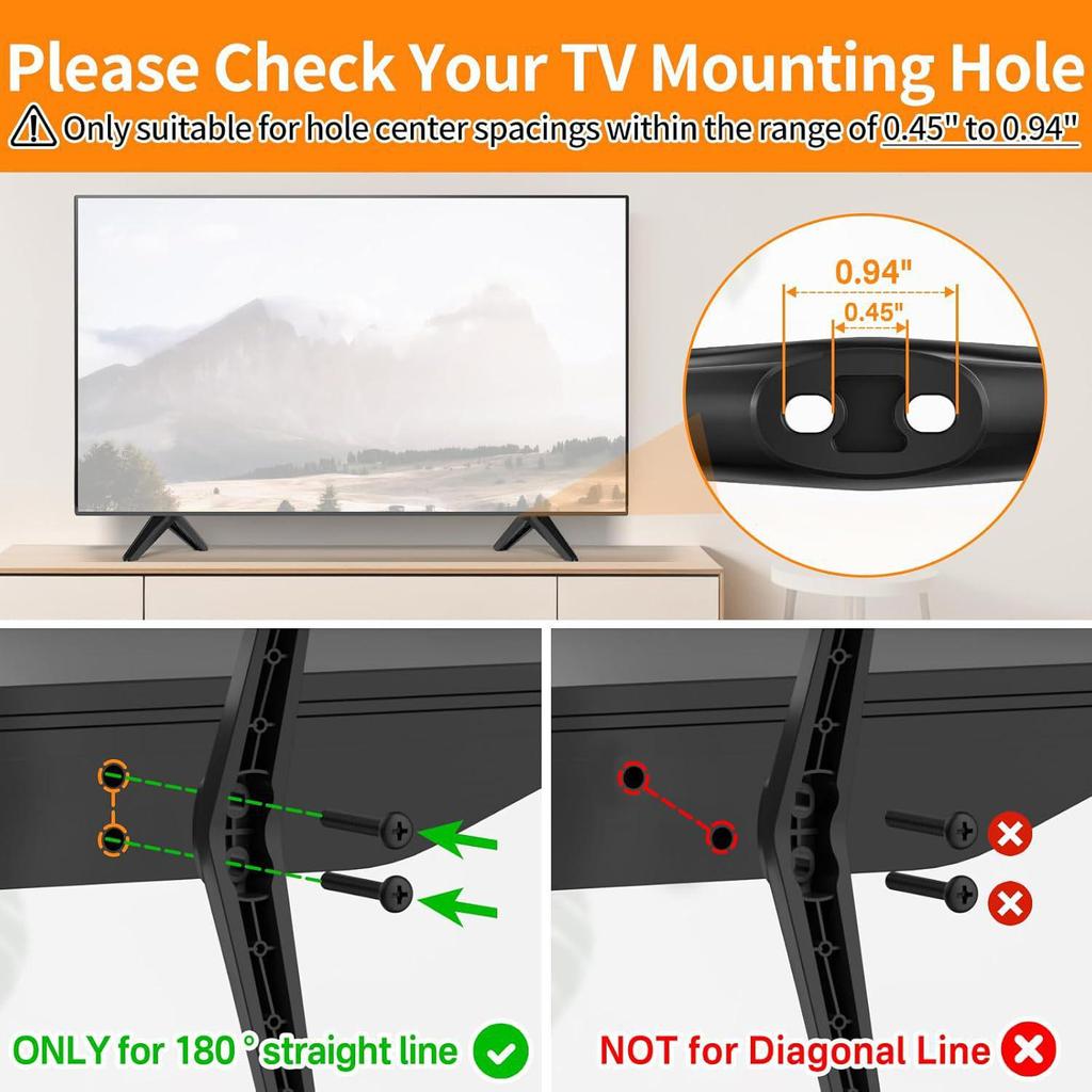 Универсальный кронштейн для телевизора TCL 28-65 дюймов (55с453) с установкой без перфорации