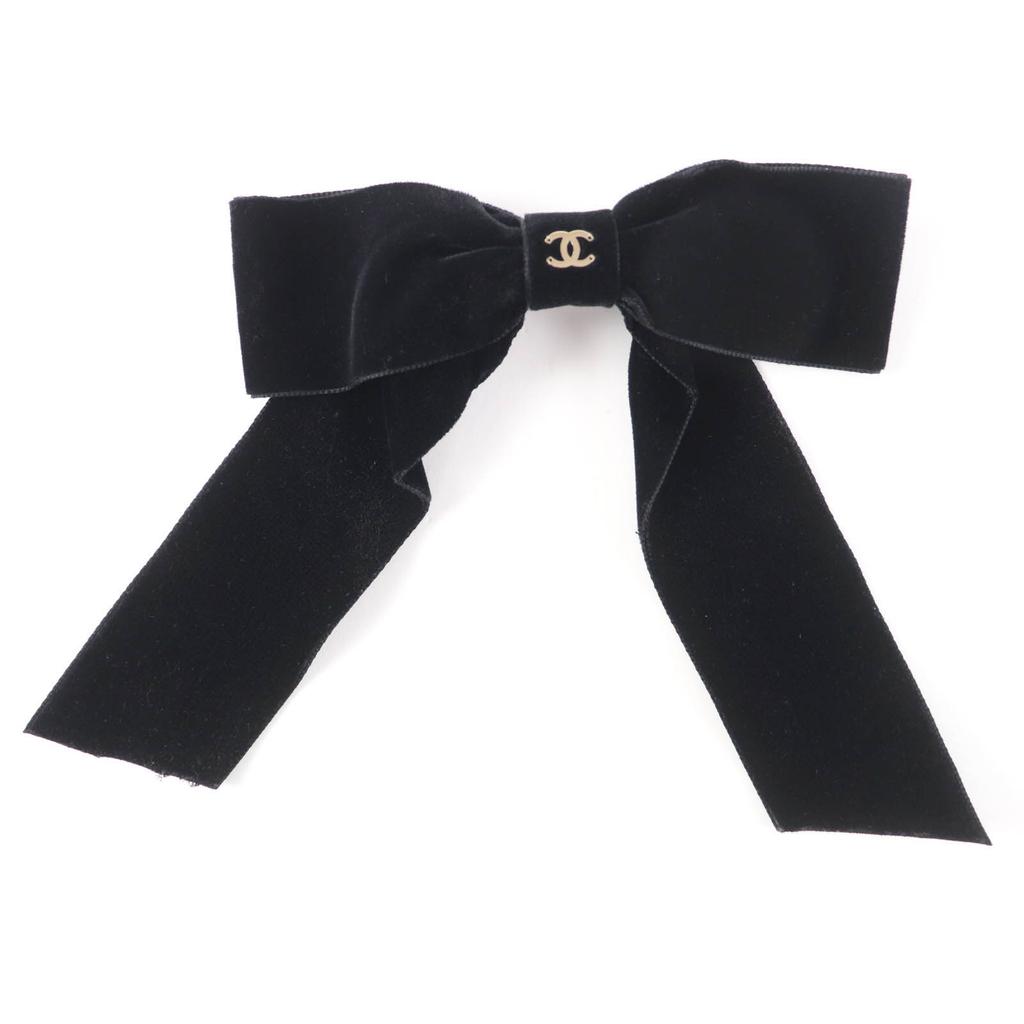 Great CHANEL hair accessory black Women 24V AA8557 Used