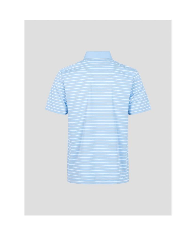 BEANPOLE GOLF Мужская охлаждающая футболка с мелкой полоской, короткий рукав - Небесно-голубой