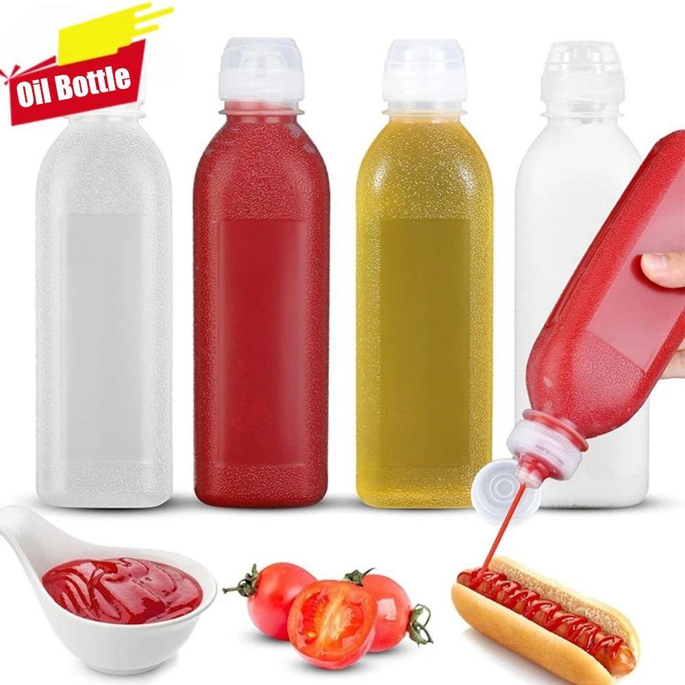 300/500ML Oil Bottle Leak-proof Ketchup Salad Dispenser Durable Condiment Squeeze Bottles