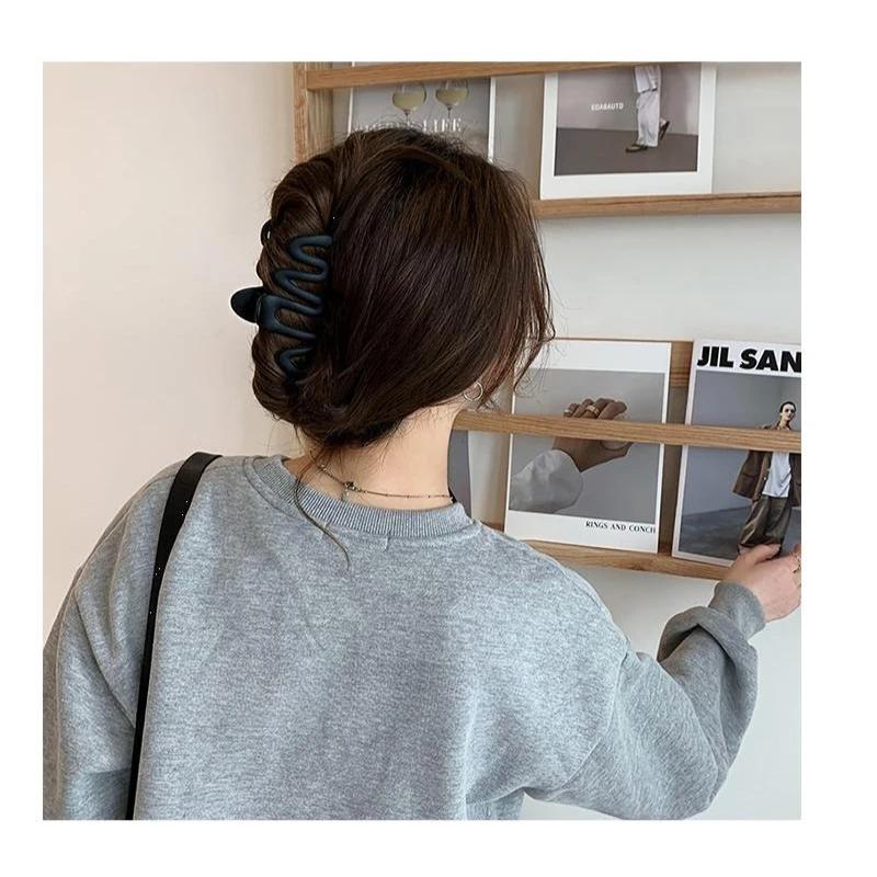 Женская мода Акриловый зажим для волос Большая волна Заколки Зажимы для волос Барретты Аксессуары для волос Заколка для волос Хвост Головной убор