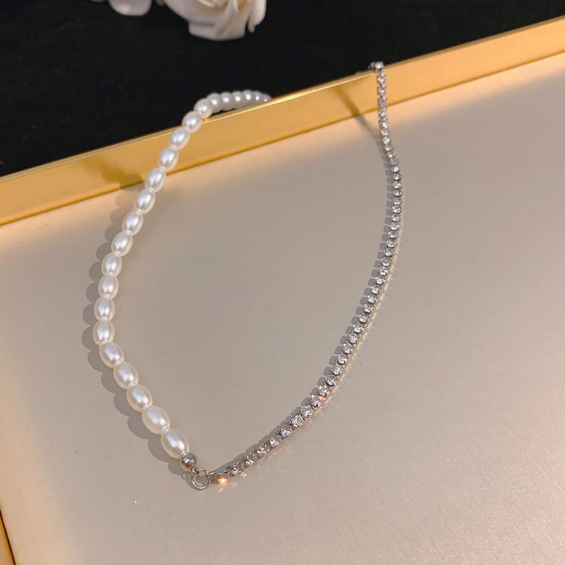 Ожерелье из барочного жемчуга, женское, нишевое, легкая роскошь, универсальное, любовь, бисерная цепочка на ключицу, темпераментная подвеска, ветер