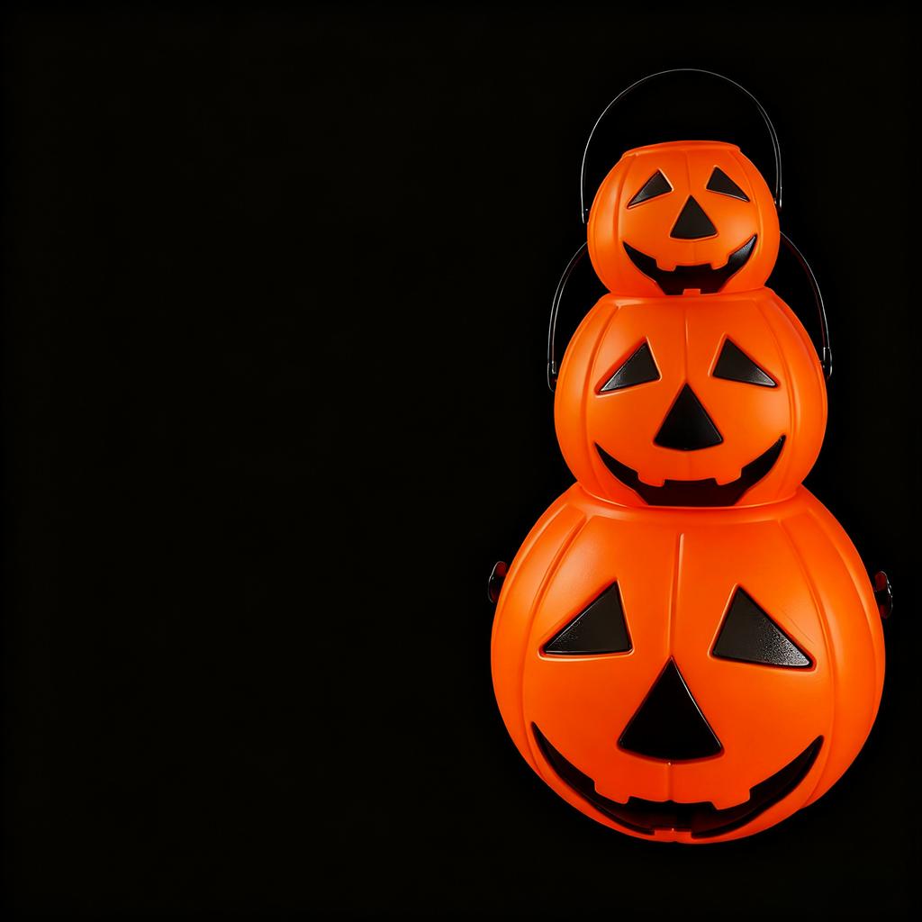 Halloween Witch Cauldron Pumpkin Ghost Candy Bucket Plastic Mini Holder Trick Or Treat Party Supplies Decoration