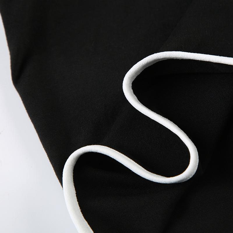 Тонкие комплекты шорт контрастного цвета для женщин. Летние облегающие укороченные топы без рукавов и повседневные спортивные шорты с высокой талией. Комплекты из 2 предметов. Женские наряды.