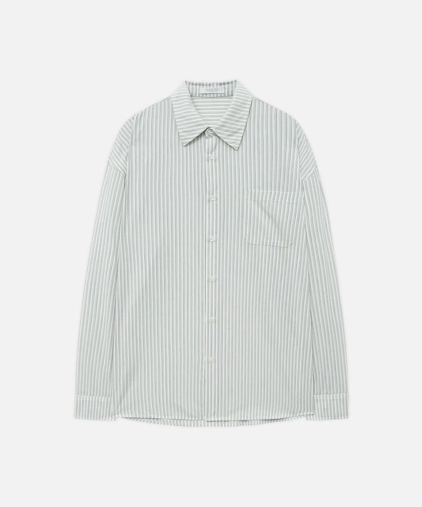 DRAW FIT Hazy Minimalist Stripe Shirt [White]