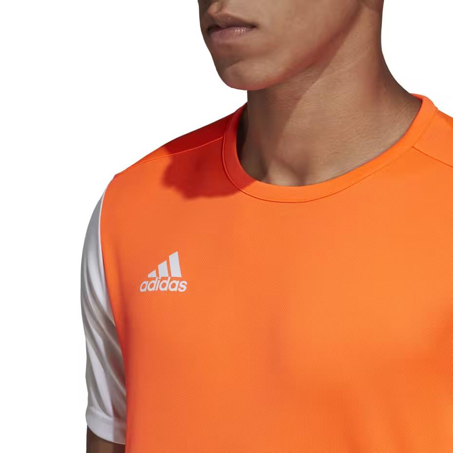 adidas Estro 19 Цветные блоки Быстросохнущая Круглый вырез Короткий рукав Футбольная футболка Мужские топы DP3236