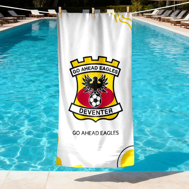 Go Ahead Eagles Print Beach Towel Design, Soft, Lightweight. for Home Bathroom, Spa, Pool, Yoga, Surfing, Camping, Gift for Family, Friend