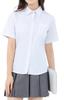 School Short Square Shirt With Pocket [Sharphon] Girls' Shirt, Sleeve, Collar, Plain, Cotton, Top,
