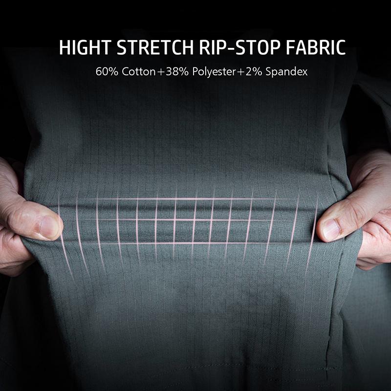 Мужские эластичные тактические брюки-карго, мужские водонепроницаемые рабочие брюки из рипстопа в стиле милитари, хлопковые армейские брюки с несколькими карманами для походов на открытом воздухе, большие и высокие размеры США