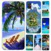 Летний закат на пляже, море, пальма, чехол для телефона для Samsung Galaxy A52 A32 A22 A12 A02S A50S A30S A10S Note 20 Ultra 10 Plus S10 A3