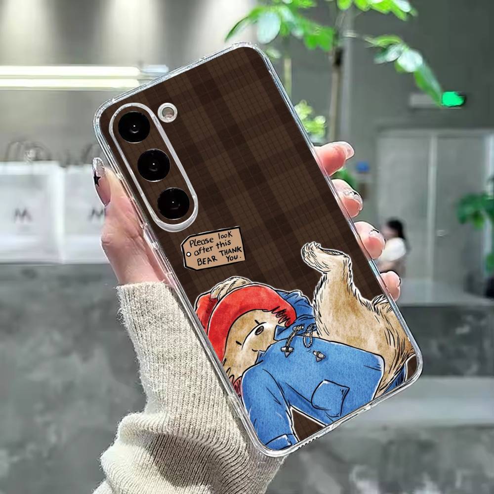 Cute P-Paddington Bear Phone Case For Samsung Galaxy A91,80,73,72 ,71,53,52,32 ,31,22,21s,20,Transparent Case