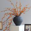 Artificial Persimmon Branch Realistic Fall Faux Twig Stem with Leaves And Persimmon