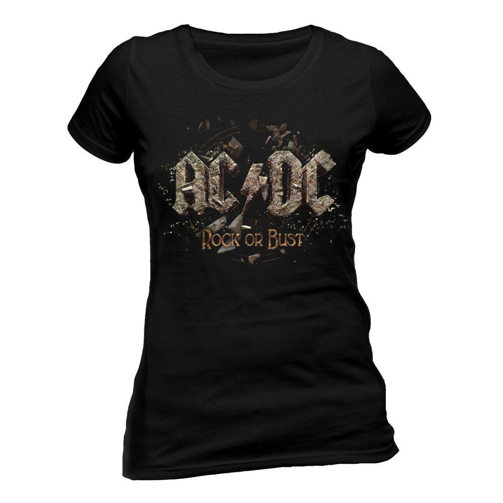 Женская футболка унисекс ACDC Rock or Bust Hard Rock Heavy Metal