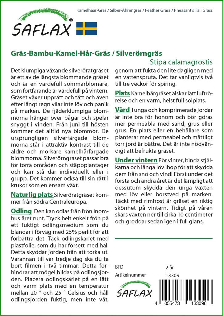 SAFLAX Ковыль / Трава фазаньего хвоста - 50 семян - Stipa Calamagrostis