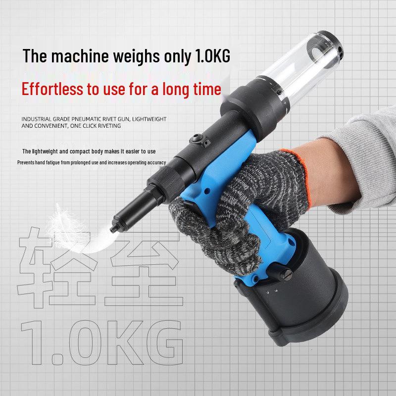 Luo Pneumatic Rivet Gun - Powerful Self-Priming Hydraulic Riveting Machine with Stainless Steel Rivets