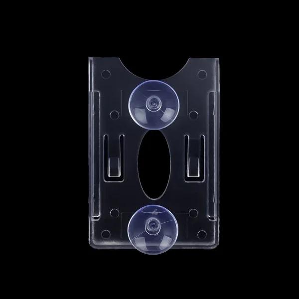 Car Windshield Parking ID Transparent Protective Card Holder Auto Cards Holders Tickets Suction Cup Clip Fastener IC Clips