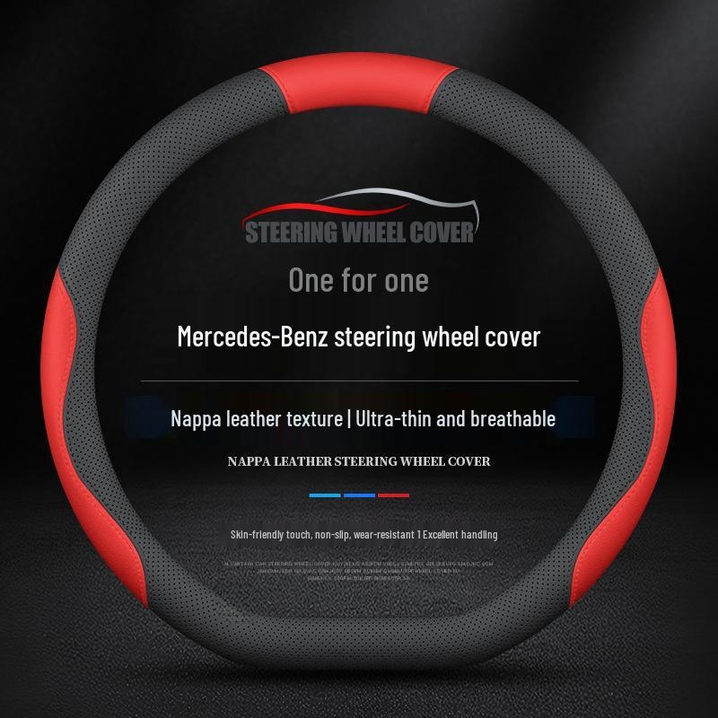 Mercedes-Benz Genuine Leather Steering Wheel Cover for C260L, E300L, A200L, GLC, GLB180, GLA Models