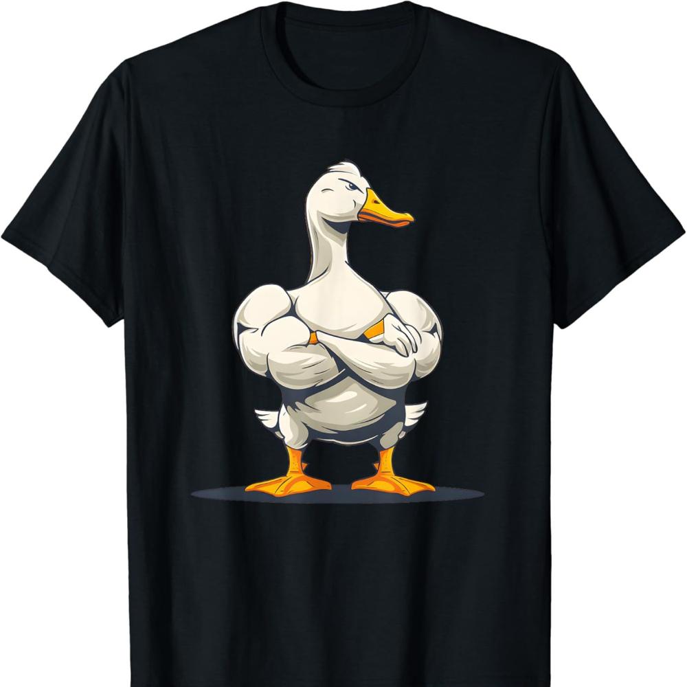 Выпуск The Quackin Duck Gym Тяжелая атлетика Бодибилдер Футболка Графические футболки Мужская одежда Уличная одежда Футболки